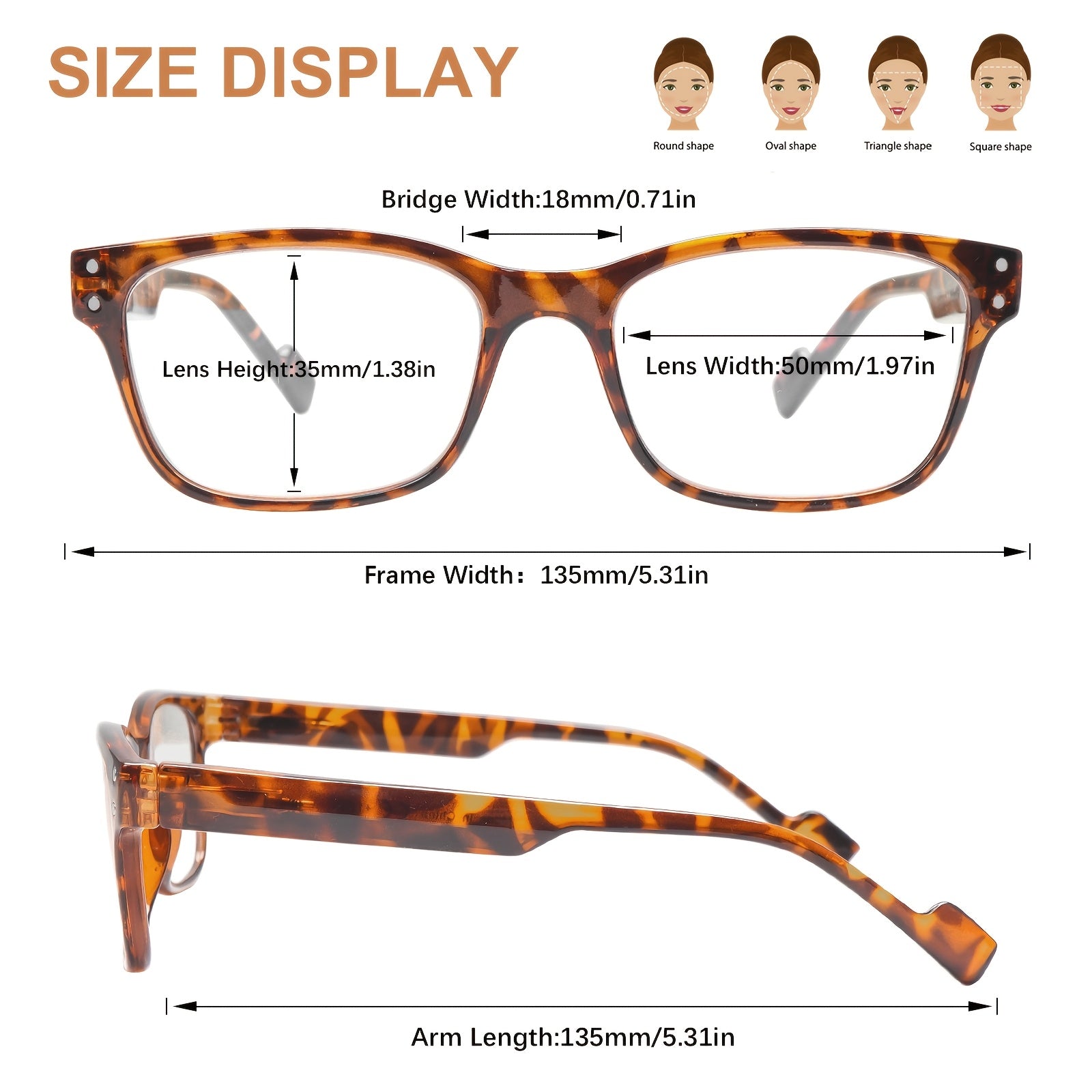 KERECSEN 5-Pack Stylish Men And Women Blue-Light Blocking Computer Glasses Anti-Blue Light Lenses Classic Rectangle Frame Reading Glasses Lightweight And Comfortable Eyeglasses for Reading