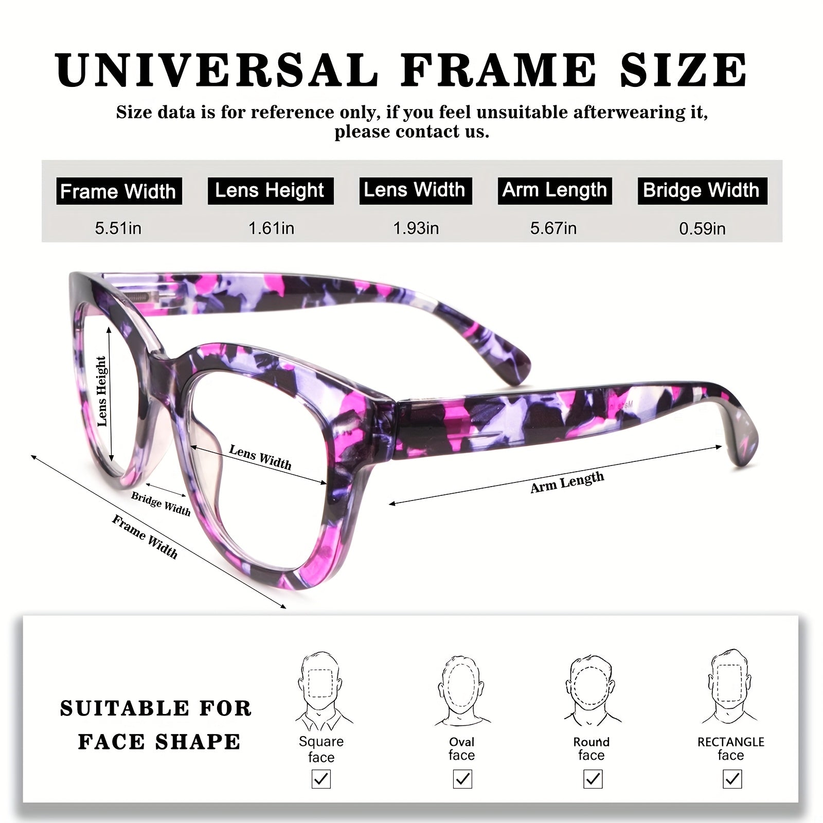 KERECSEN 4 Pairs Of Round-Frame Reading Glasses for Women Blue Light Blocking Readers Metal Spring Hinges Thick-Frame Women's Eyeglasses 12 Prescription Strengths Available Blue, Purple, Green Christmas Gifts for Friends And Family