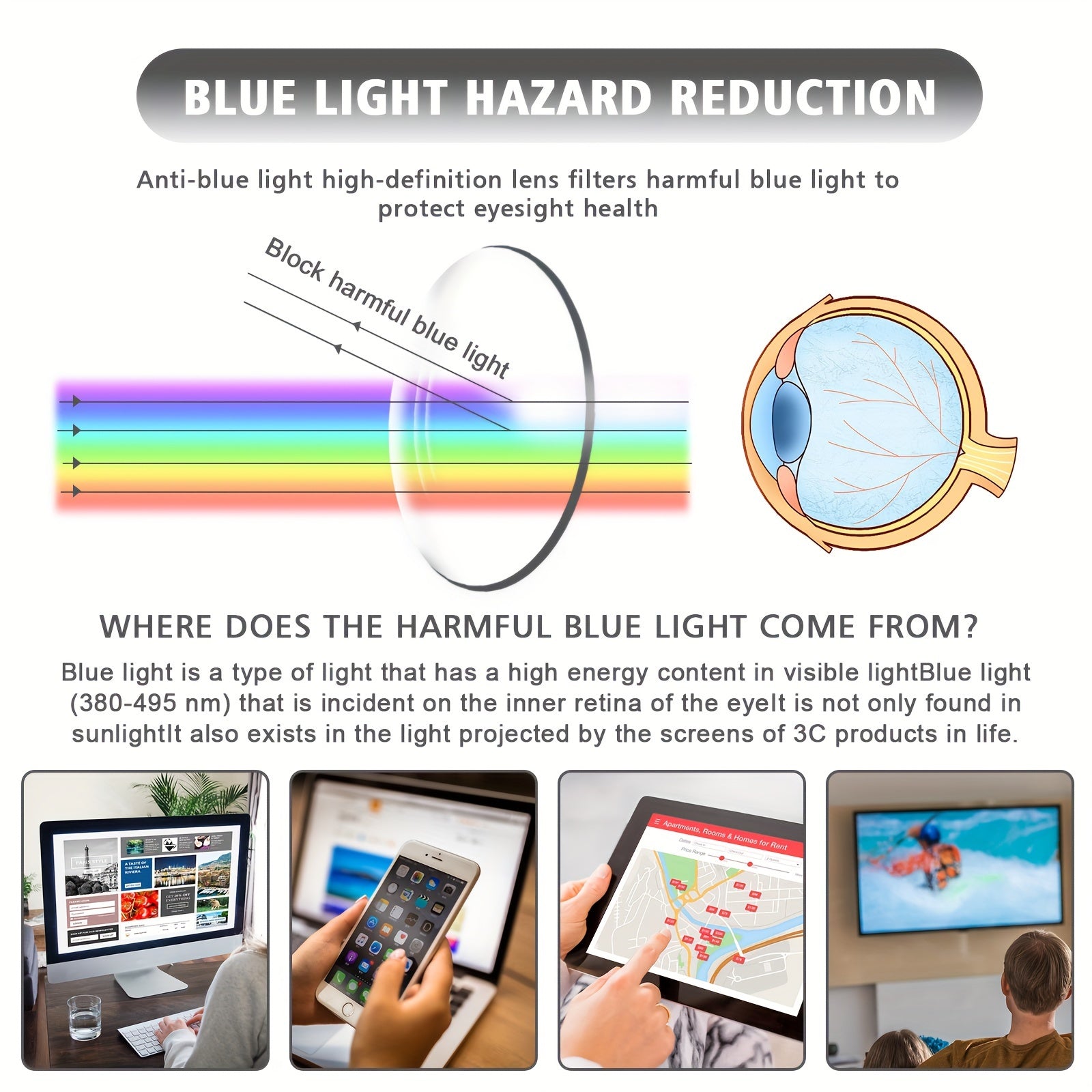 KERECSEN 5 Pack Reading Glasses Blue Light Blocking Fashion Frame with Comfortable Spring Hinge Readers Anti Glare UV Eyeglasses Reduce Eye Strain and Fatigue for Women and Men