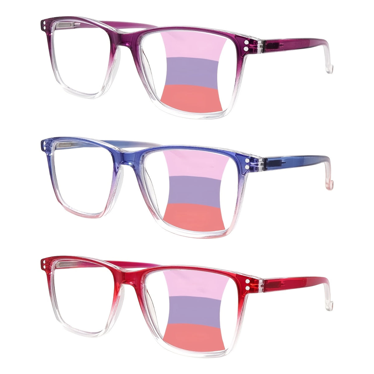 KERECSEN Blue Light Blocking Reading Glasses Suitable for Computer, Digital Screens &, Spring Hinge Eyewear with Full-Rim Frames, Round/Rectangle for Computer Syndrome, Office & Commuting