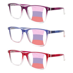 KERECSEN Blue Light Blocking Reading Glasses Suitable for Computer, Digital Screens &, Spring Hinge Eyewear with Full-Rim Frames, Round/Rectangle for Computer Syndrome, Office & Commuting