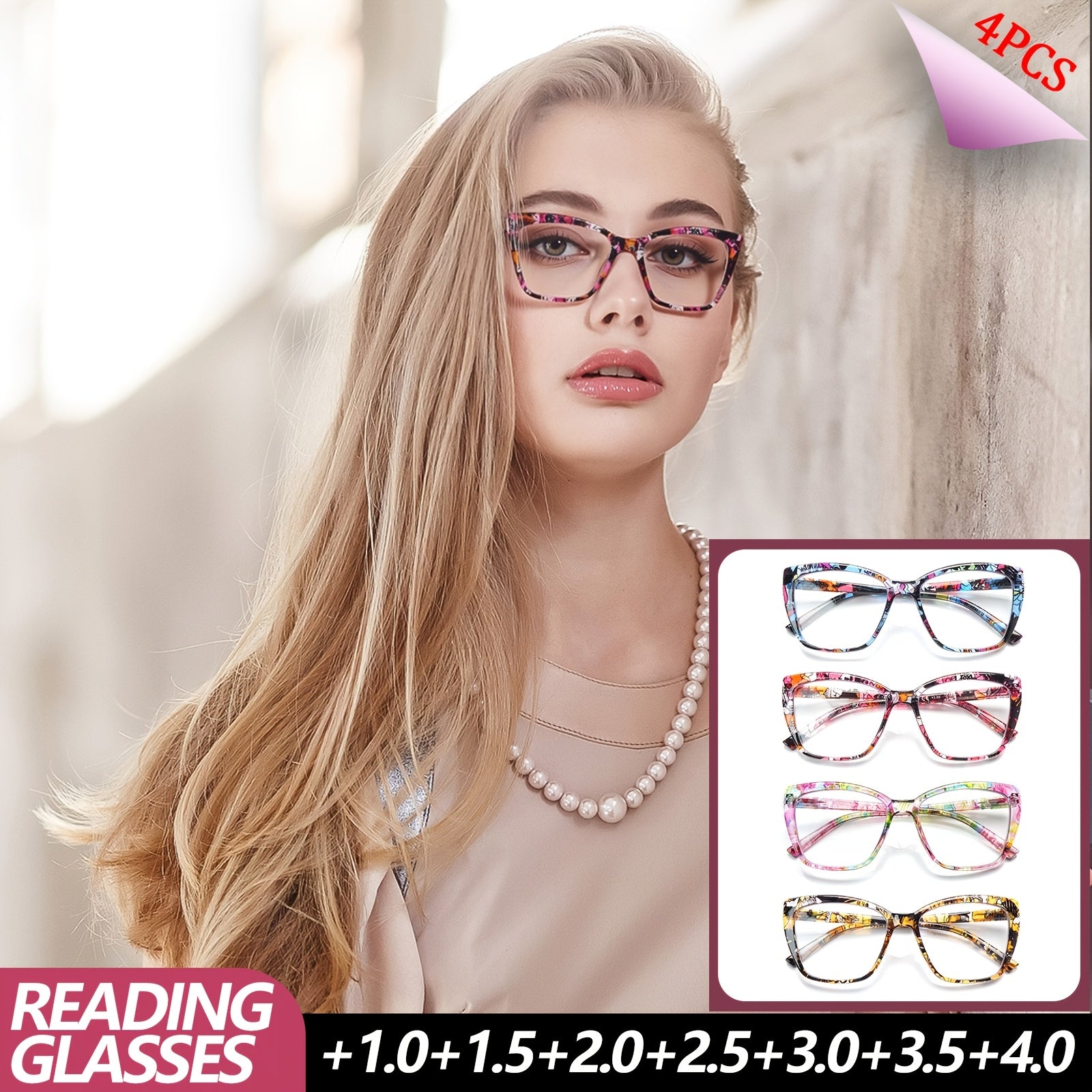 KERECSEN Blue Light-blocking Reading Glasses, Designed Specifically for Women. Featuring Premium Blue Light-blocking Lenses with Spring Hinges, Effectively Relieve Eye Strain, Ideal for Computer Work, Outdoor Activities As A Holiday Gift.