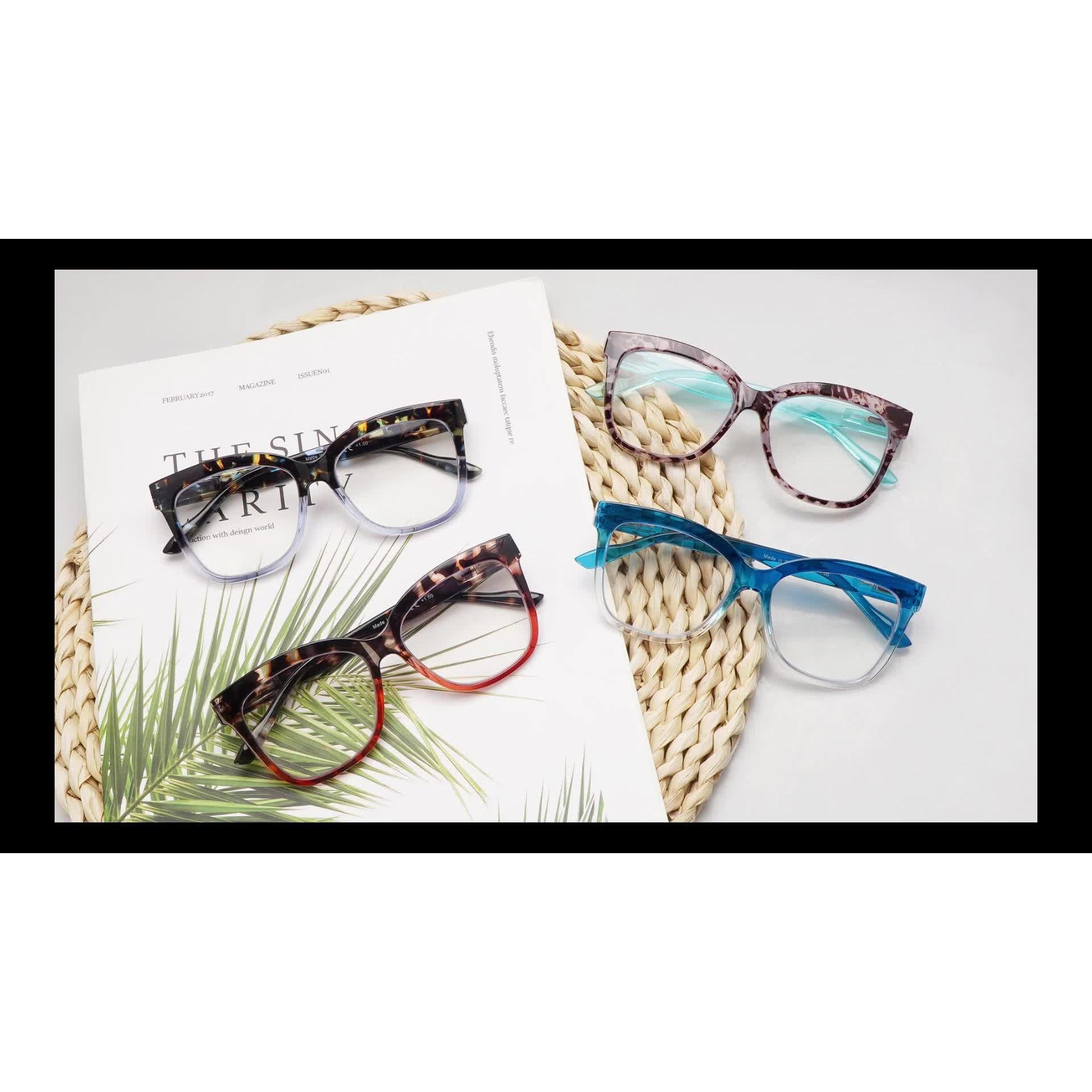 DEAAOK 4 Pack Reading Glasses  Women and Man  Anti Blue Light Readers Anti Eyestrain Reading Glasses Blue Light Blocking Computer Eyeglasses