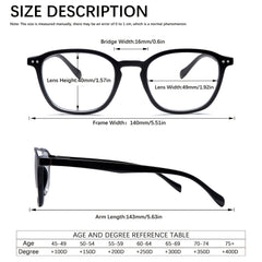 KERECSEN 5-Pack Minimalist Style Reading Glasses for Women And Men Blue-Light Blocking Computer Glasses Fashionable Oval Frame Reading Glasses Reading Glasses with Spring Hinge Lightweight And Comfortable Eyeglasses for Reading