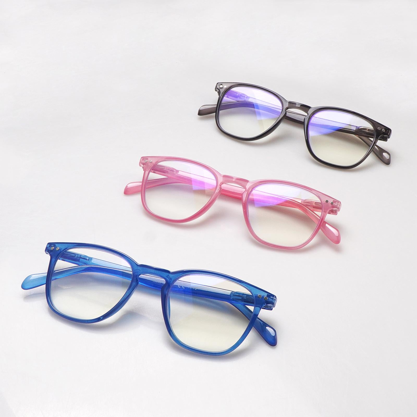 3 Pack Reading Glasses Trendy Women's Reading Glasses with Spring Hinges Anti-Blue Light Prevents Eyestrain Dry Computer Reading Glasses