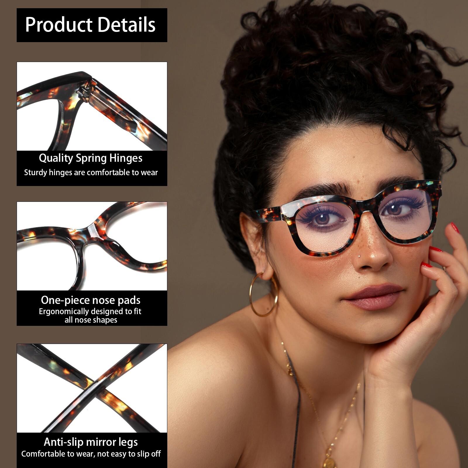 3 Pack Reading Glasses Women and Man Anti BlueLight Readers Anti Eyestrain Reading Glasses Blue LightBlocking Computer Eyeglasses