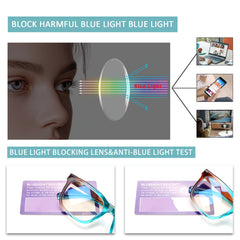 KERECSEN 5 Pairs of Unisex Spring Hinge Gradient Anti-Blue Light Reading Glasses, Sturdy And Comfortable to Wear, Anti-Glare to Relieve Eye Fatigue, Computer Specific Christmas Boutique Gift
