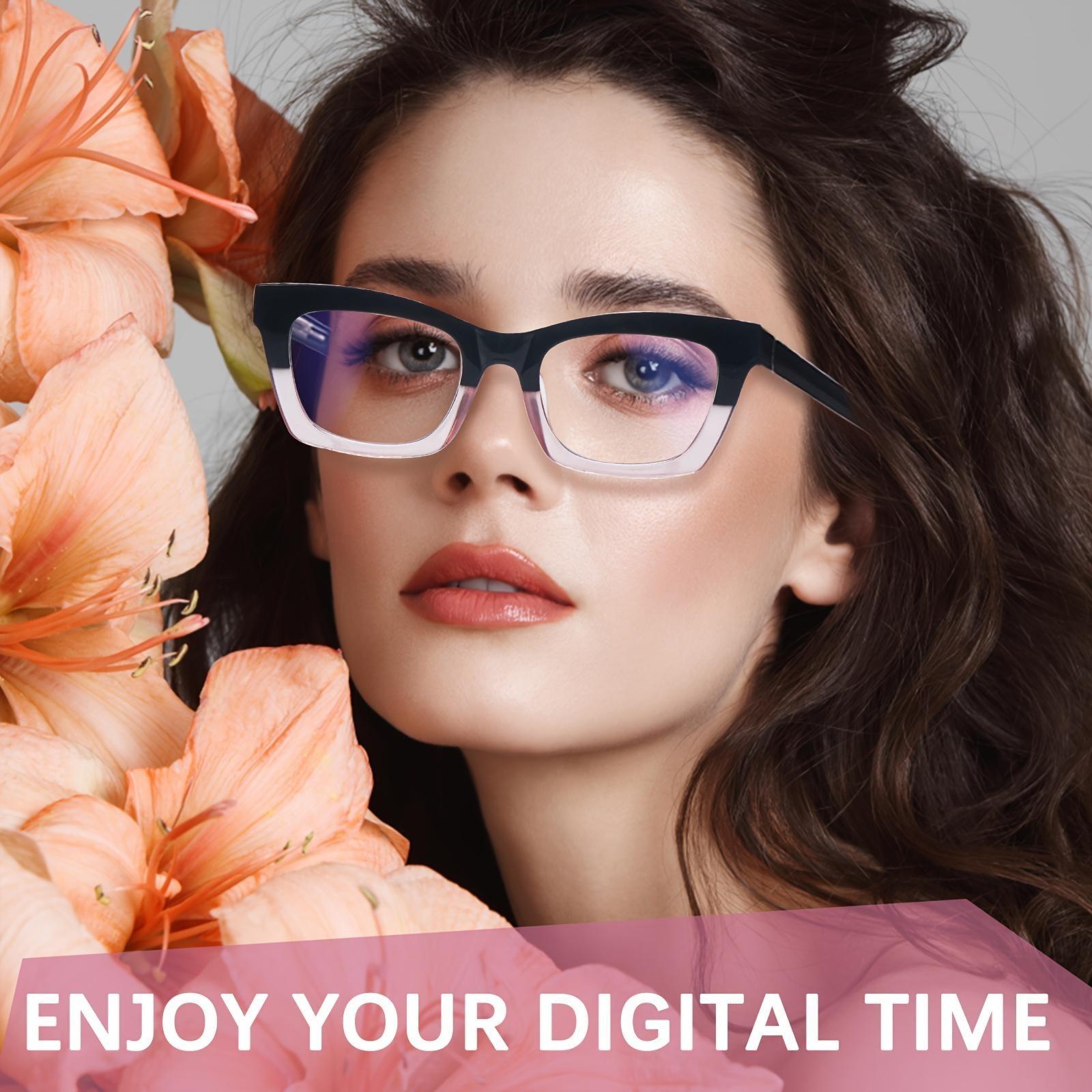 3 Pack Oversize Reading Glasses for Women with Blue Light Blocking Spring Hinges Large Frame Reading Glasses