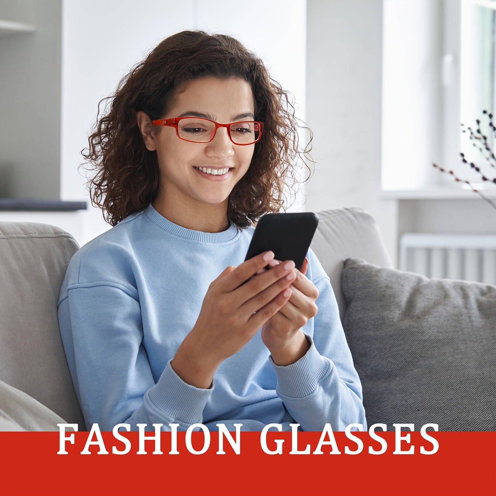 KERECSEN 6 Pairs Ultra-Light Rectangular Blue Light Blocking Glasses, Spring Hinges, Anti-Glare Clear Lenses, Adjustable Fit for Men & Women, Presbyopia Relief, Computer Reading Glasses Fashionable and exquisite holiday gifts