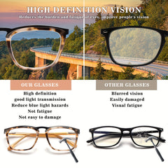 EKRECSEN Set of 3 Anti Blue Light Reading Glasses - Tortoiseshell Metal Frame, Flexible, with Triple-Functional Lenses. Elegant Glasses for Both Men And Women, Ideal for Reading. High-Quality, Comfortable Unisex Glasses for Winter 2025