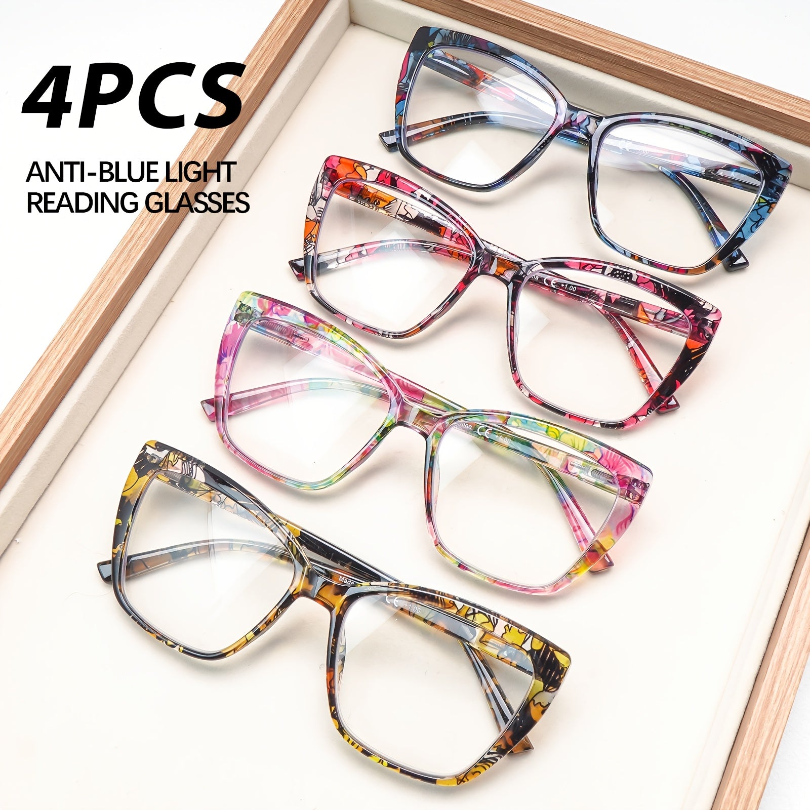 KERECSEN Blue Light-blocking Reading Glasses, Designed Specifically for Women. Featuring Premium Blue Light-blocking Lenses with Spring Hinges, Effectively Relieve Eye Strain, Ideal for Computer Work, Outdoor Activities As A Holiday Gift.