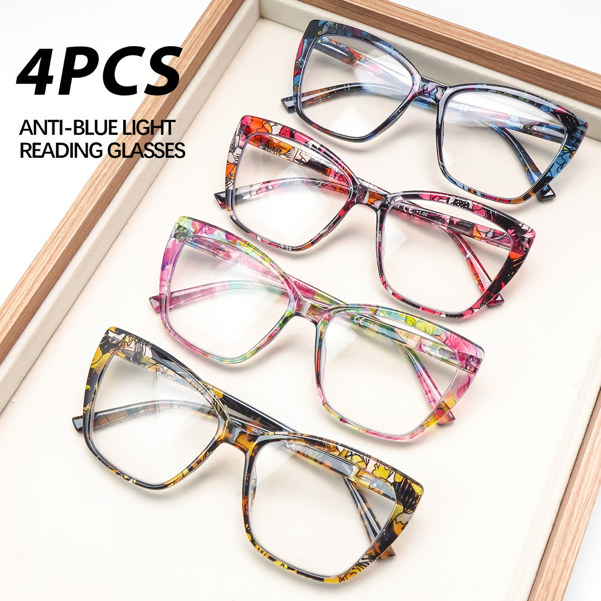 KERECSEN Blue Light-blocking Reading Glasses, Designed Specifically for Women. Featuring Premium Blue Light-blocking Lenses with Spring Hinges, Effectively Relieve Eye Strain, Ideal for Computer Work, Outdoor Activities As A Holiday Gift.
