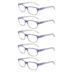 KERECSEN 5 Pack Rectangle Reading Glasses Unisex 019 - kerecsen