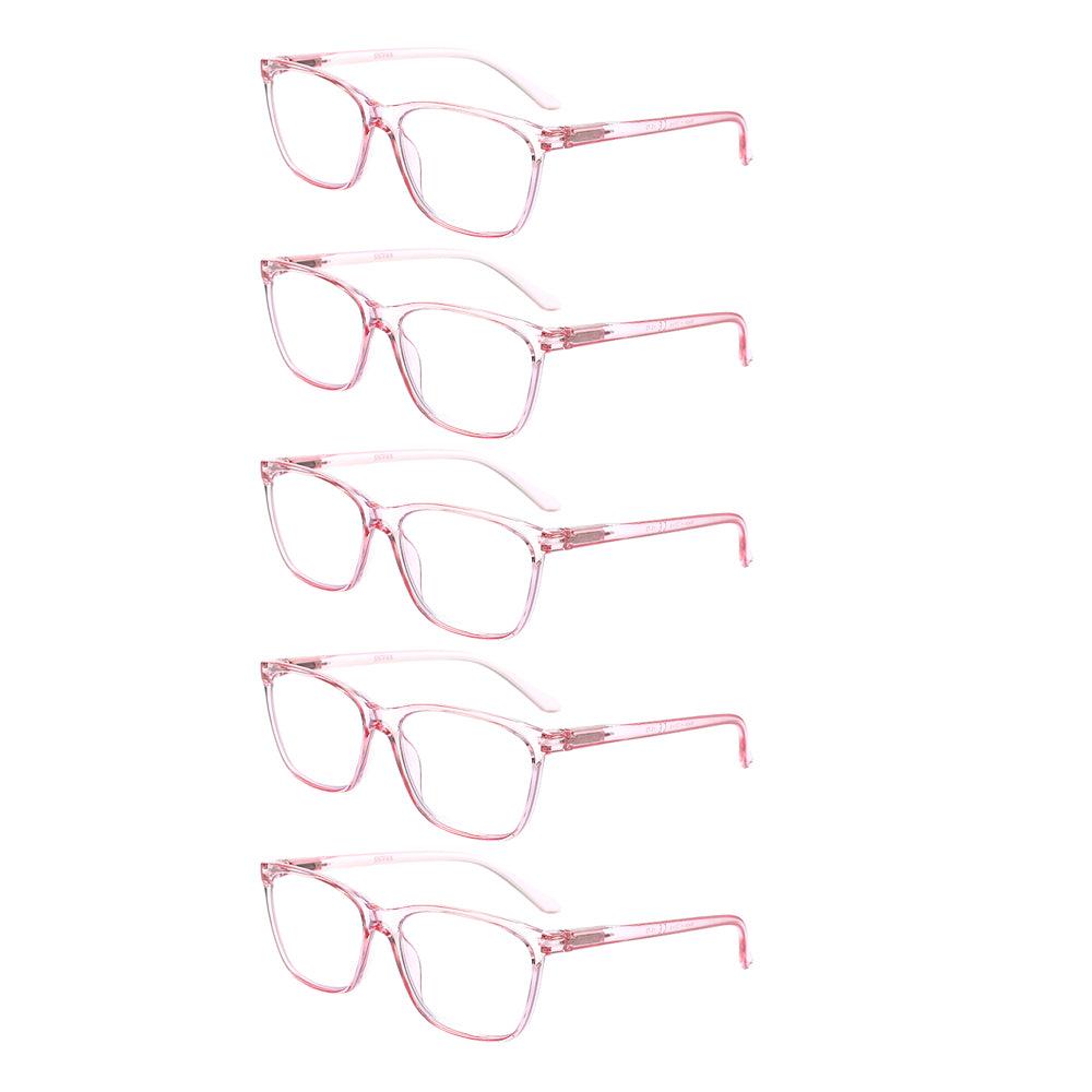 KERECSEN 5 Pack Rectangle Blue Light Blocking Computer Glasses Unisex FLG246-4 - kerecsen