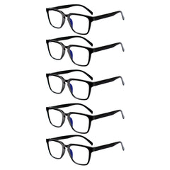 KERECSEN 5 Pack Rectangle Reading Glasses Unisex 185-5 - kerecsen