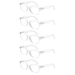 KERECSEN 5 Pack Rectangle Readung Glasses Unisex 017
