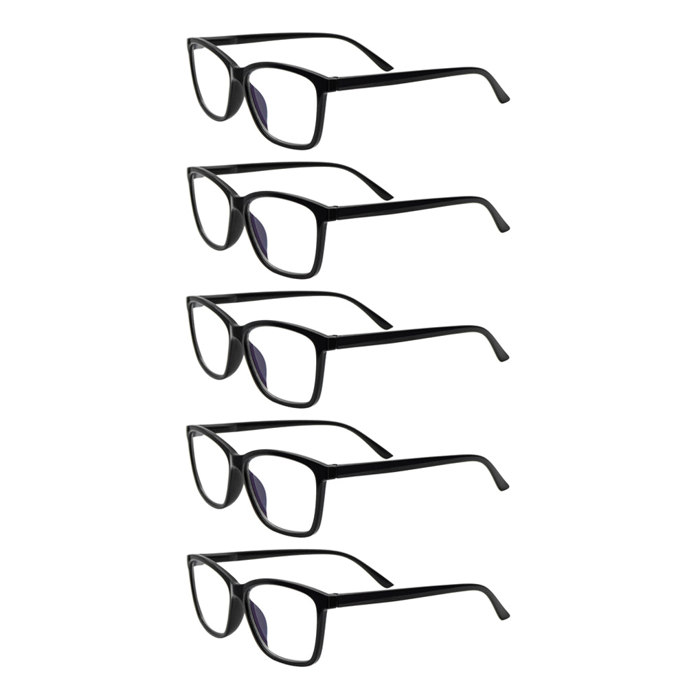 KERECSEN 5 Pack Rectangle Blue Light Blocking Computer Glasses Unisex FLG273 - kerecsen