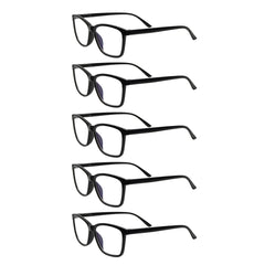 KERECSEN 5 Pack Rectangle Blue Light Blocking Computer Glasses Unisex FLG273 - kerecsen