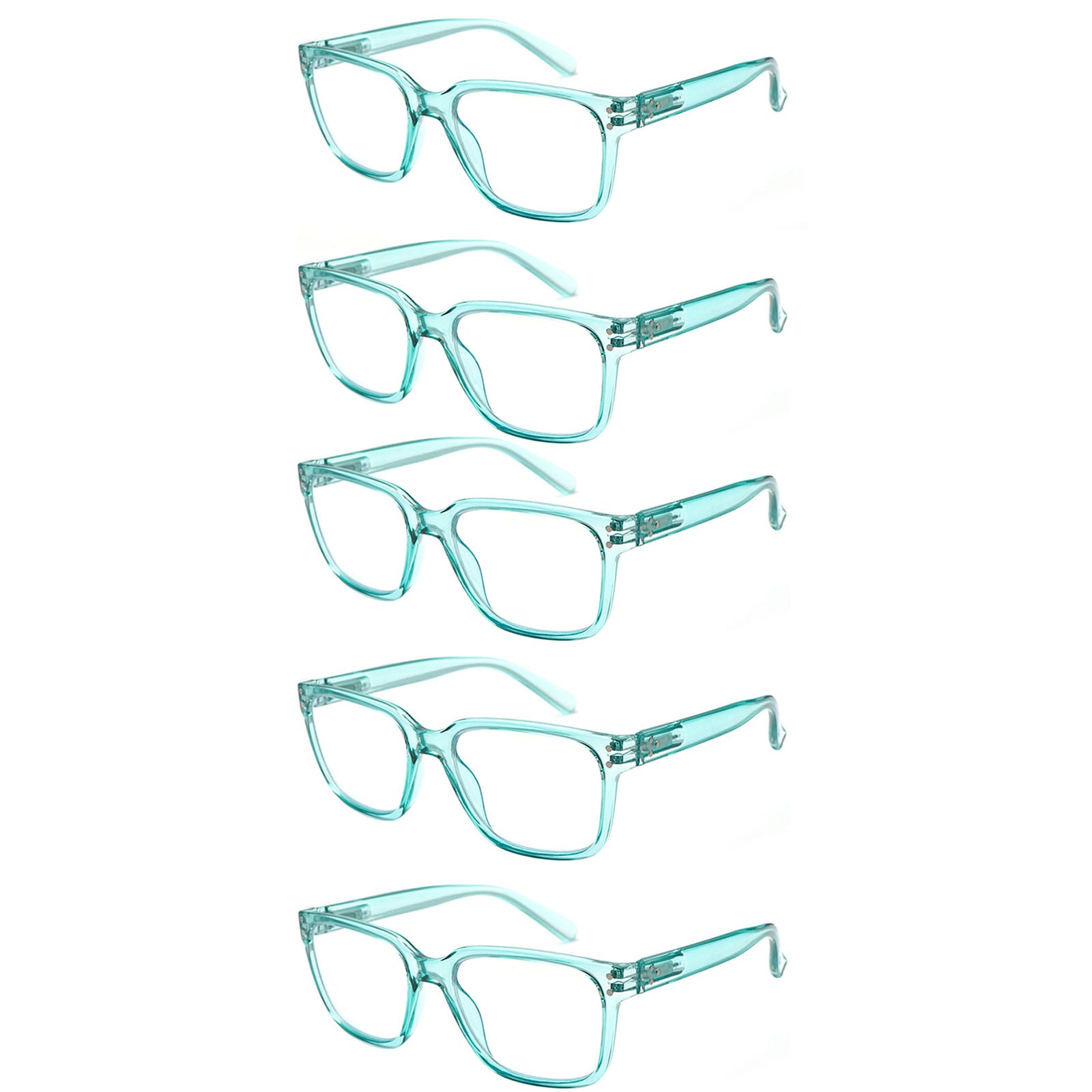 KERECSEN 5 Pack Rectangle Blue Light Blocking Computer Glasses Unisex FLG262 - kerecsen