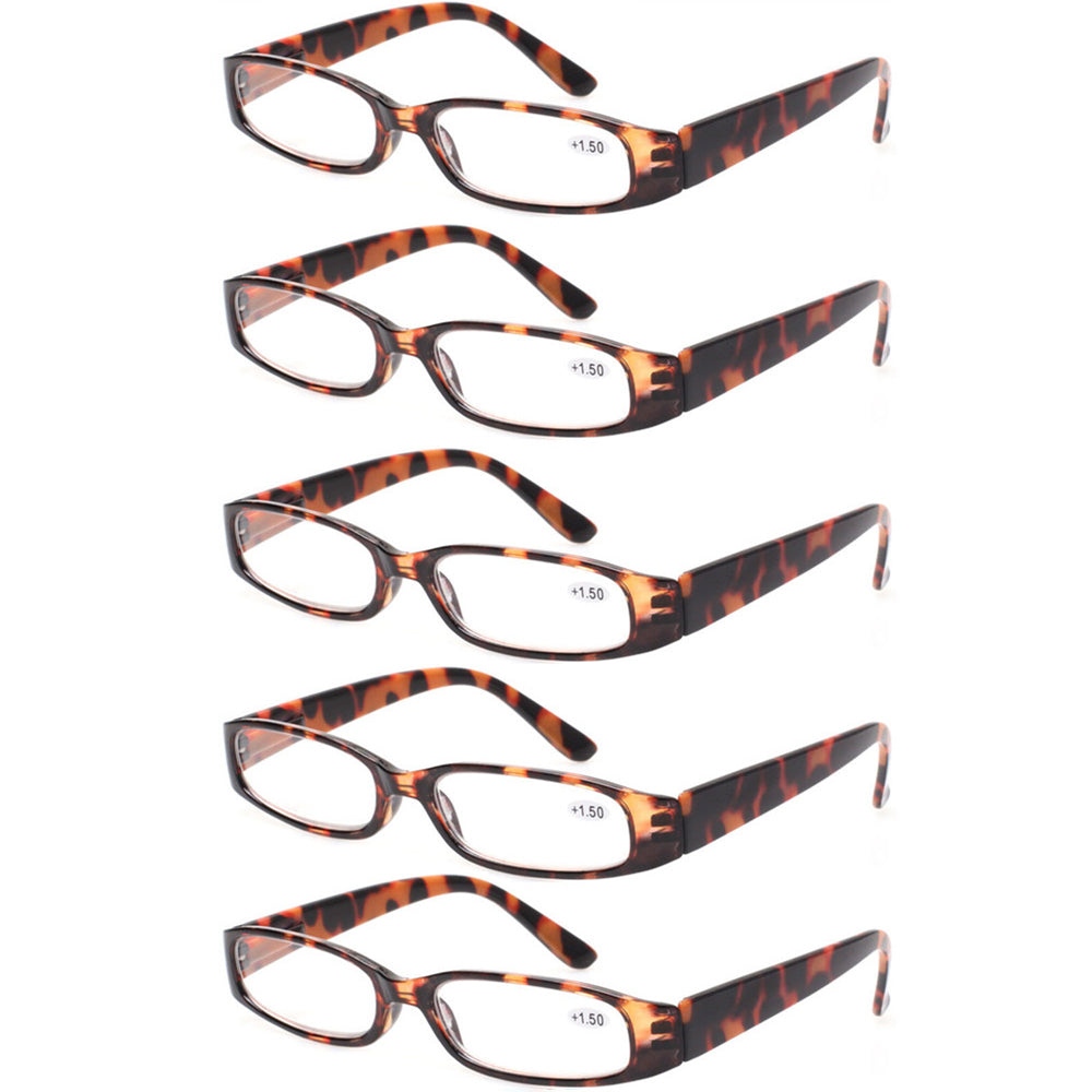 KERECSEN 5 Pack Rectangle Reading Glasses Women 109-1 - kerecsen
