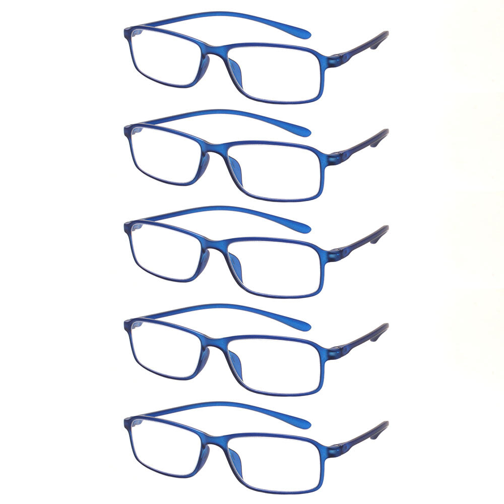 KERECSEN 5 Pack Rectangle Reading Glasses Unisex 191-1 - kerecsen