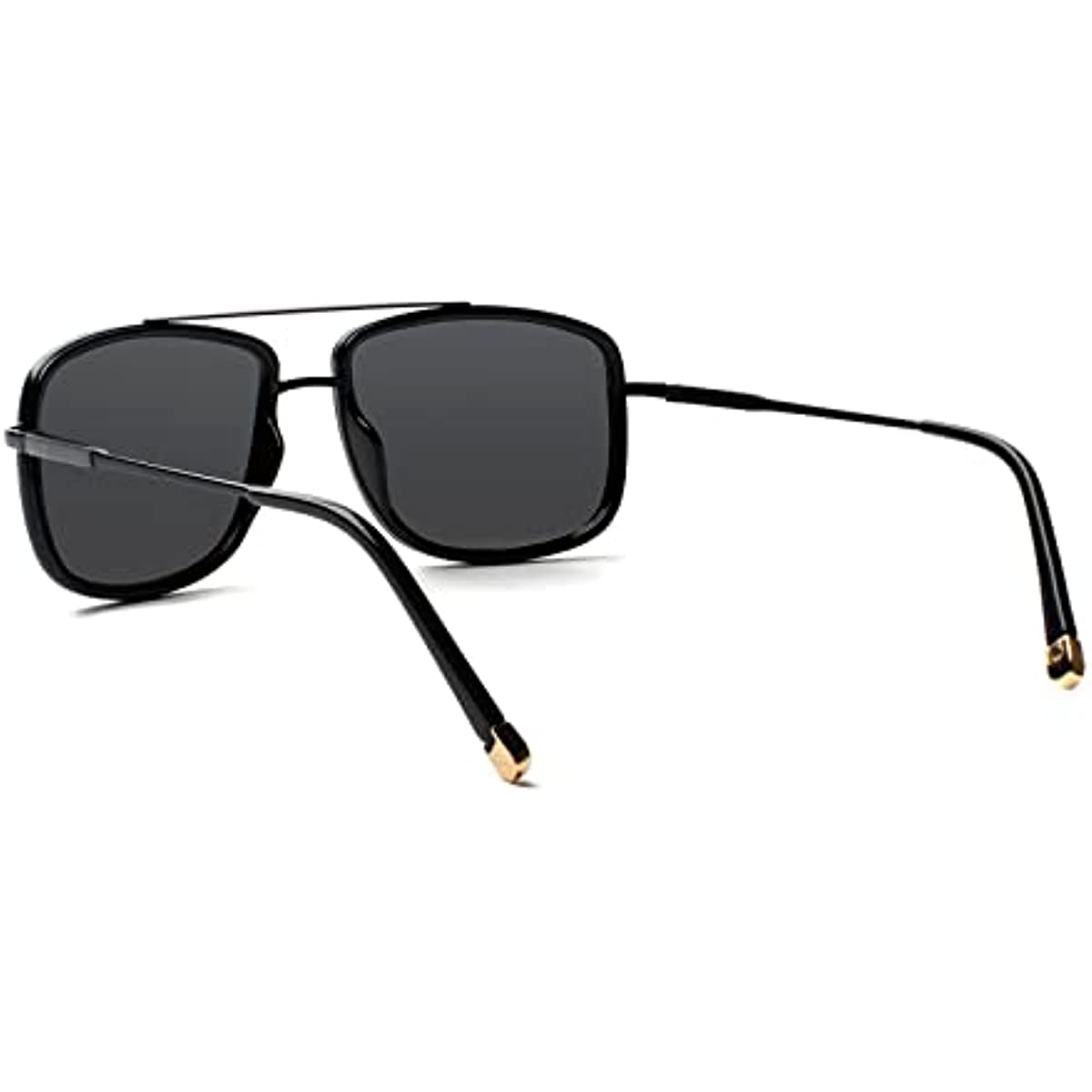 SUNVOES Square Aviator Polarized Sunglasses for Men and Women UV400 Protection Sunglasses Metal Sun Glasses