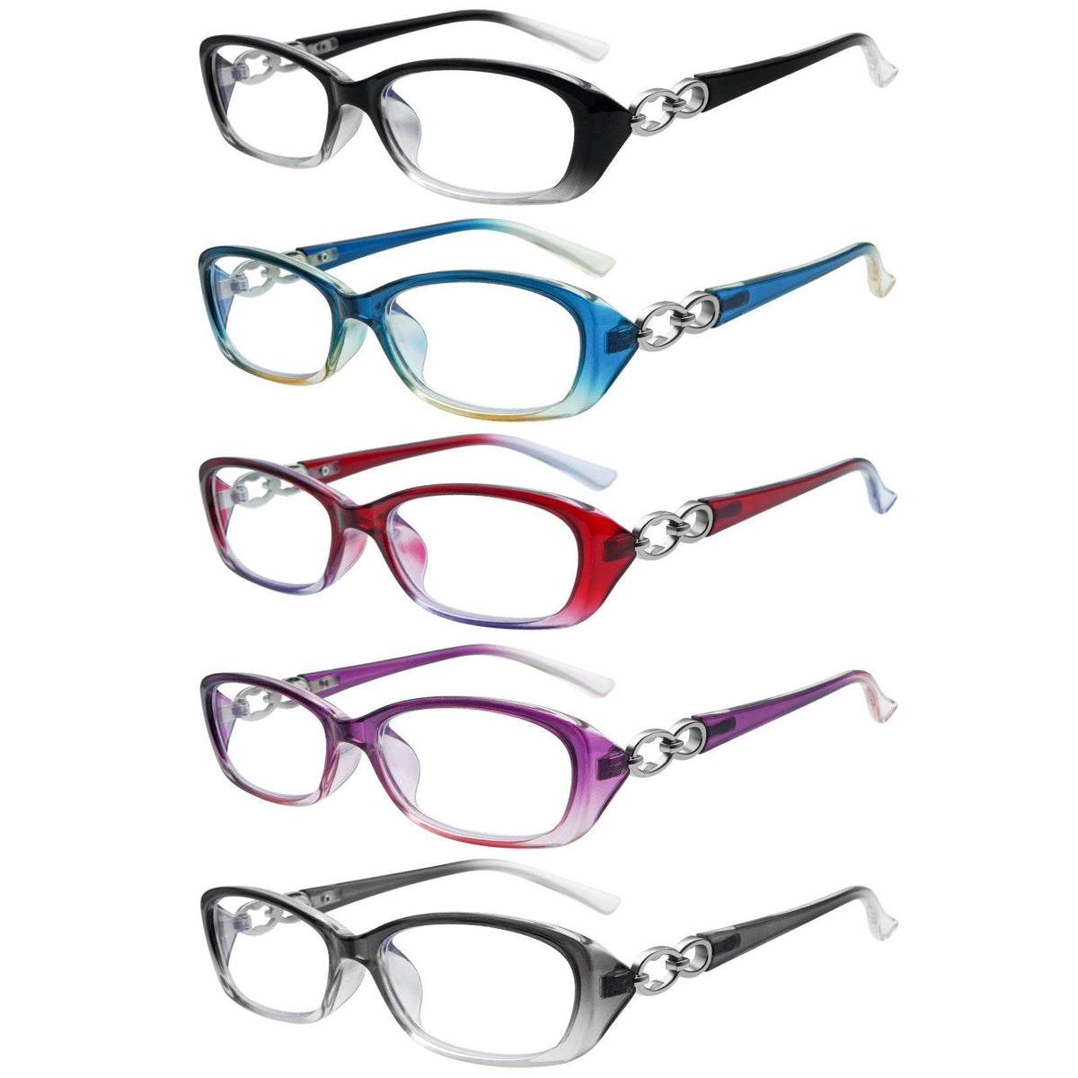 KERECSEN 5 Pack Oval Blue Light Blocking Computer Glasses Women FLG349 - kerecsen