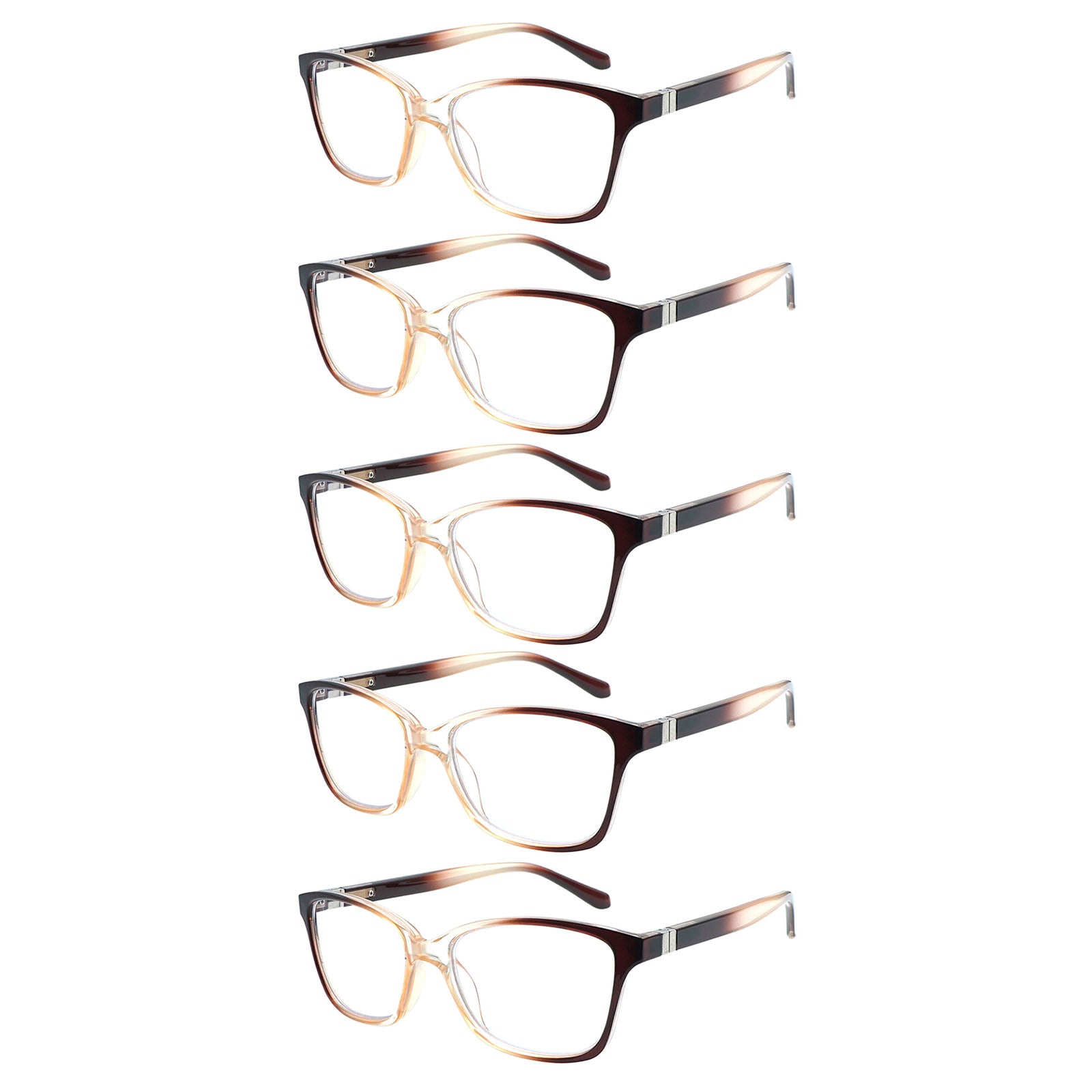 KERECSEN 5 Pack Large Rectangle Blue Light Blocking Computer Glasses Unisex FLG356 - kerecsen