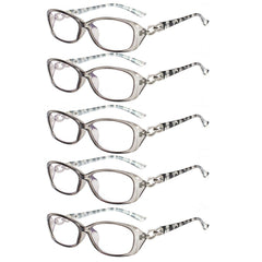 KERECSEN 5 Pack Oval Blue Light Blocking Computer Glasses Women FLG349