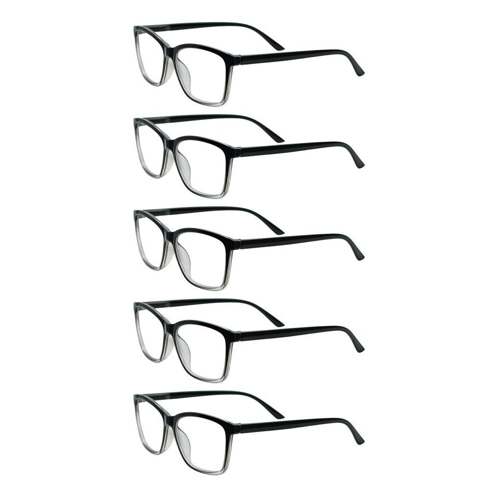 KERECSEN 5 Pack Rectangle Blue Light Blocking Computer Glasses Unisex FLG273 - kerecsen