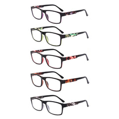 KERECSEN 5 Pack Rectangle Reading Glasses 142 - kerecsen