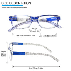 KERECSEN 5 Pack Rectangle Reading Glasses Unisex 019 - kerecsen