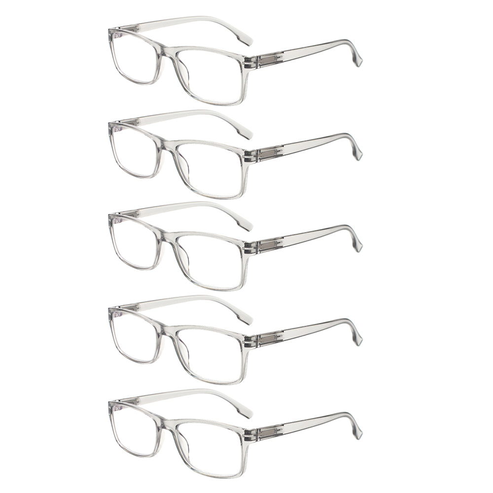 KERECSEN 5 Pack Rectangle Reading Glasses Unisex 024 - kerecsen