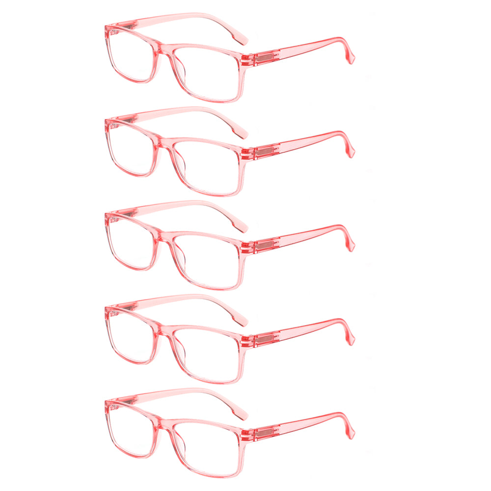 KERECSEN 5 Pack Rectangle Reading Glasses Unisex 024 - kerecsen